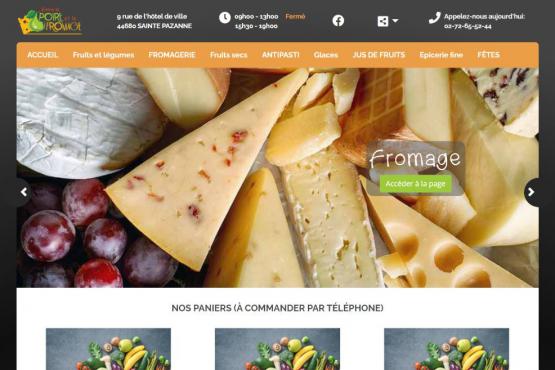 Page d'accueil site entrelapoireetlefromage.fr - Drupal 9, site réalisé à Sainte-Pazanne, Nantes, Loire Atlantique